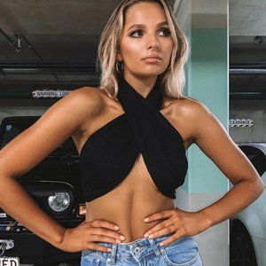 Princess Polly Take the Reins Wrap Top: Size US 6